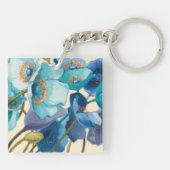 Bloemen in verschillende schaduwen van Paars en bl Sleutelhanger (Achterkant)