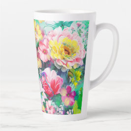 Bloemen in volle bloei latte mok