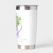 Bloemen in water kunnen God de groei geven Geïsoleerde Drinkbeker (Links)