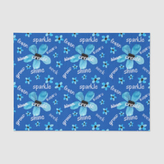 Bloemen in waterverf met affirmaties tissuepapier