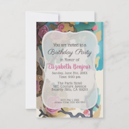 Bloemen in Waterverf PAPIER- EN SIZE-OPTIES - RSVP Kaart