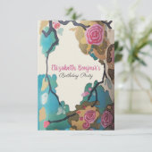 Bloemen in waterverf PAPIER- & FORMATOPTIES - RSVP Kaart (Staand voorkant)