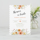 Bloemen in Waterverf Vrijgezellenfeest Kaart (Staand voorkant)