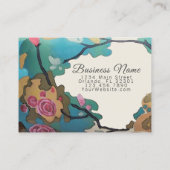 Bloemen in Waterverven PAPIER- EN GROOTTEOPTIES -  Visitekaartje (Achterkant)