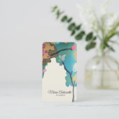 Bloemen in Waterverven PAPIER- EN SIZE-OPTIES - Visitekaartje (Staand voorkant)