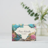 Bloemen in Waterverven PAPIER/SIZE/STIJLE OPTIES - Visitekaartje (Staand voorkant)