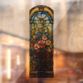 Bloemen in Wiebelwagen Privacy Venster Cling Raamsticker (Vel 2)