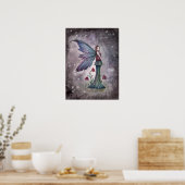 Bloemen in winterfeiën poster (Keuken)