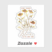 Bloemen in zijn eigen tijd Custom Contour Cut Sticker (Vel)