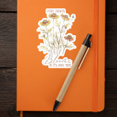 Bloemen in zijn eigen tijd Custom Contour Cut Sticker