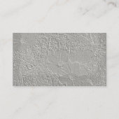 bloemen in zilvergrijze vlies visitekaartje (Achterkant)