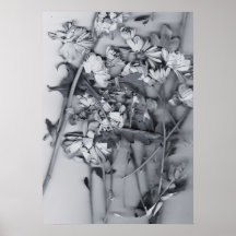 Bloemen in zwart en wit