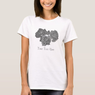 bloemen in zwart-wit afbeelding van rozen t-shirt