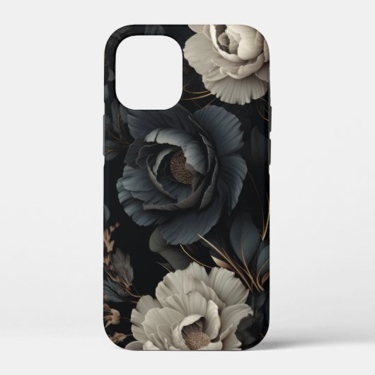 Bloemen in zwart-wit Case-Mate iPhone case (Achterkant)