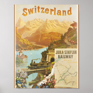 Bloemen in Zwitserland Poster
