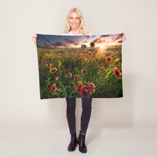 Bloemen | Indian Blanket Wildflower Texas Fleece Deken (In situ)