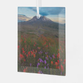 Bloemen | Indische penseel en penseel Glas Ornament (Voorkant links)