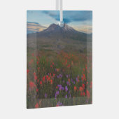 Bloemen | Indische penseel en penseel Glas Ornament (Voorkant Rechts)