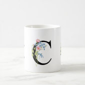 Bloemen Initiaal Monogram C Mok (Center)