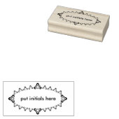 Bloemen initiaal ovale silhouet kunst stempel (Gestempeld)