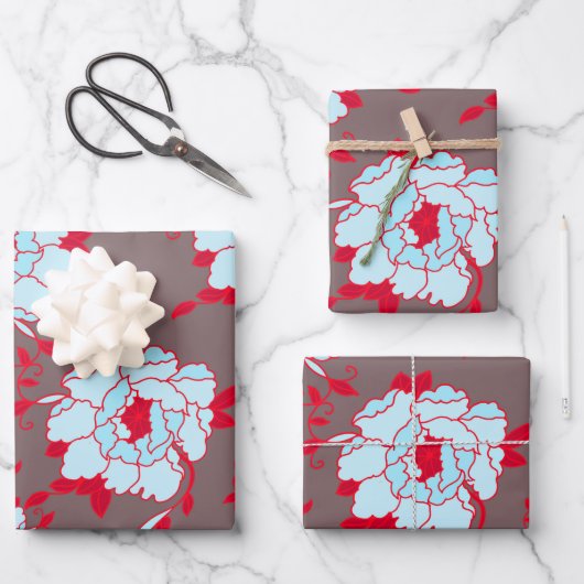 bloemen inpakpapier vel (Voorkant)