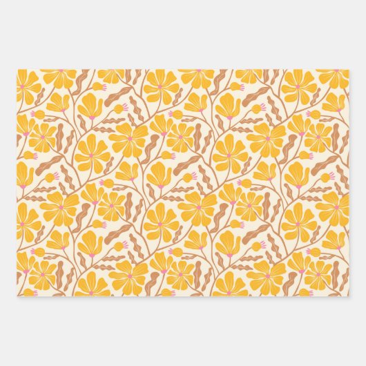  bloemen inpakpapier vel (Voorkant 2)