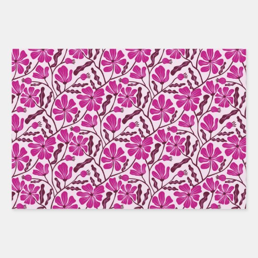  bloemen inpakpapier vel (Voorkant)