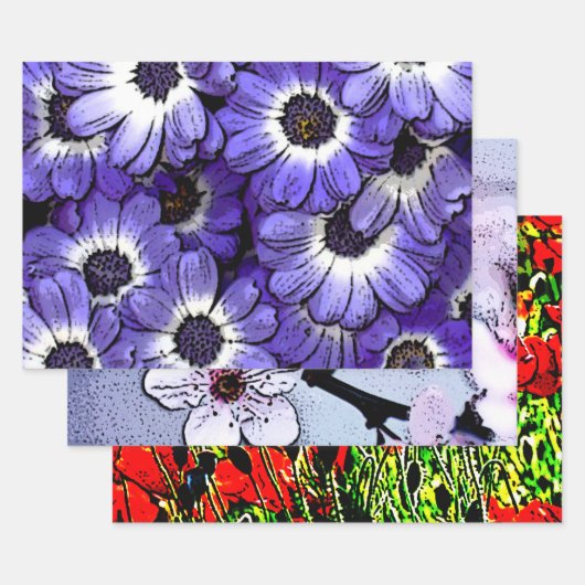 Bloemen Inpakpapier Vel (Set)