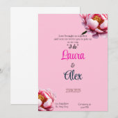 Bloemen inspiratie bruiloft uitnodiging (Voorkant / Achterkant)