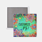  Bloemen  Inspiratie Trendy Plezier Magneet (Voorkant / Achterkant)