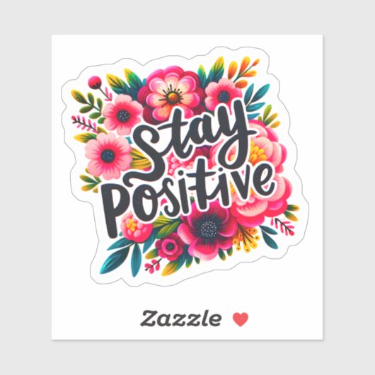 Bloemen inspireren positiviteit en hoop sticker (Vel)