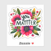 Bloemen inspireren positiviteit sticker (Vel)
