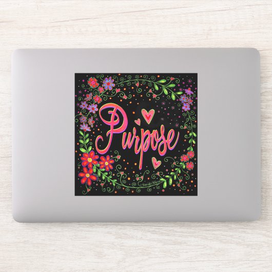  Bloemen Inspirerend Een Woord Doel Sticker (Computer)