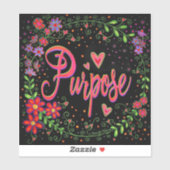  Bloemen Inspirerend Een Woord Doel Sticker (Vel)