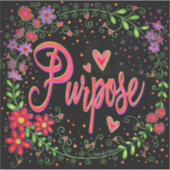  Bloemen Inspirerend Een Woord Doel Sticker (Voorkant)