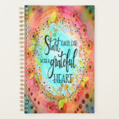  Bloemen Inspirerend Grateful Heart Quote Planner (Voorkant)