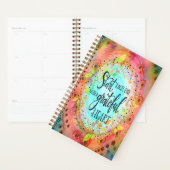  Bloemen Inspirerend Grateful Heart Quote Planner (Display)
