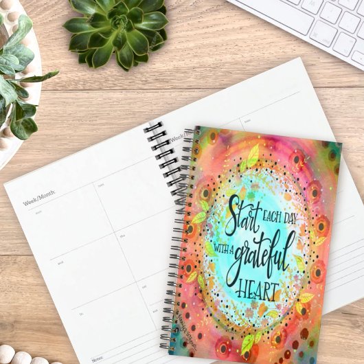  Bloemen Inspirerend Grateful Heart Quote Planner