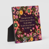  Bloemen Inspirerend Laatste dag Quote Fotoplaat (Voorkant)