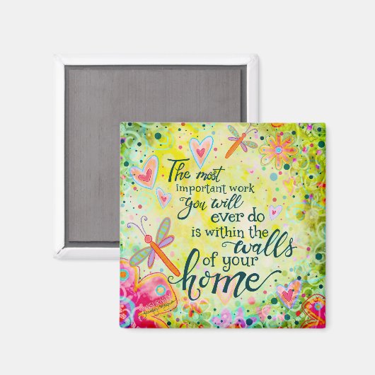  Bloemen Inspirerend Quote Dragonfly Trendy Magneet (Voorkant / Achterkant)