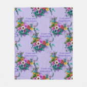 Bloemen Inspirerend Quote Fleece Deken (Voorkant)