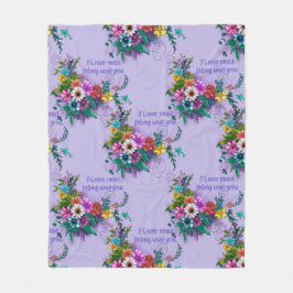 Bloemen Inspirerend Quote Fleece Deken