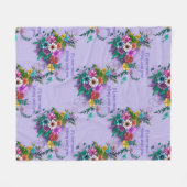 Bloemen Inspirerend Quote Fleece Deken (Voorkant (Horizontaal))