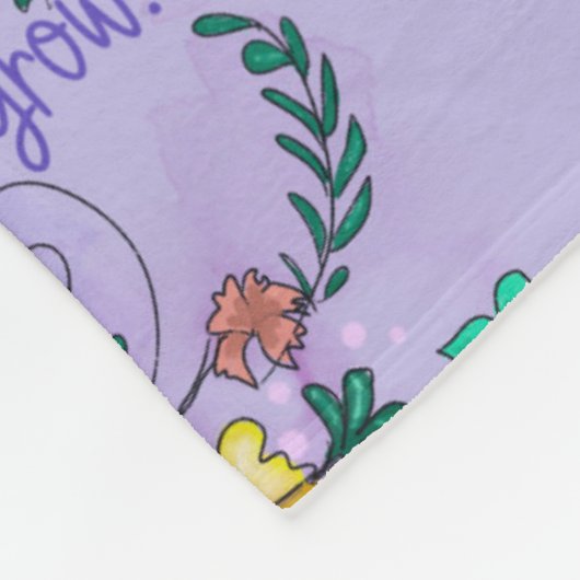 Bloemen Inspirerend Quote Fleece Deken (Hoek)