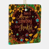 Bloemen Inspirerende Dankbare Quote Inspirativitei Keramisch Ornament (Rechts)