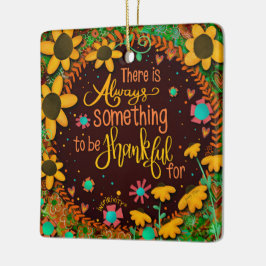 Bloemen Inspirerende Dankbare Quote Inspirativitei Keramisch Ornament