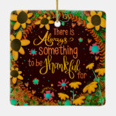 Bloemen Inspirerende Dankbare Quote Inspirativitei Keramisch Ornament (Achterkant)