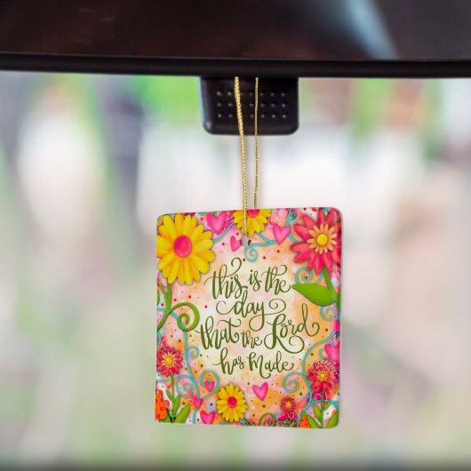 Bloemen Inspirerende Religieuze Verse Inspiratie Keramisch Ornament