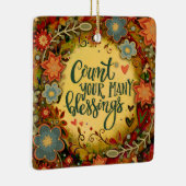 Bloemen Inspirerende Zegeningen Quote Inspirativit Keramisch Ornament (Rechts)