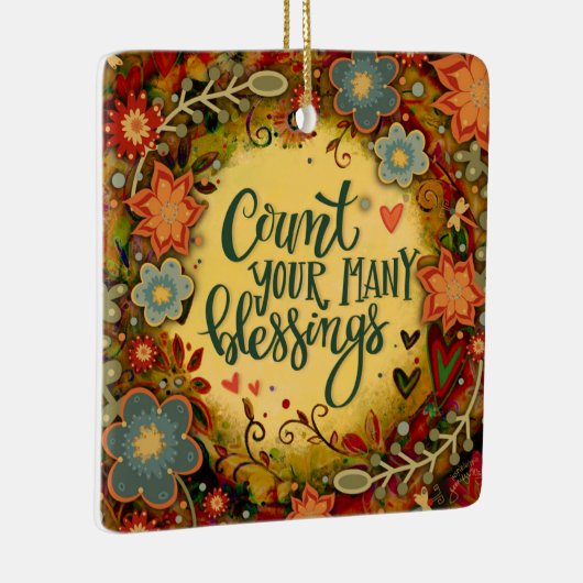 Bloemen Inspirerende Zegeningen Quote Inspirativit Keramisch Ornament (Rechts)